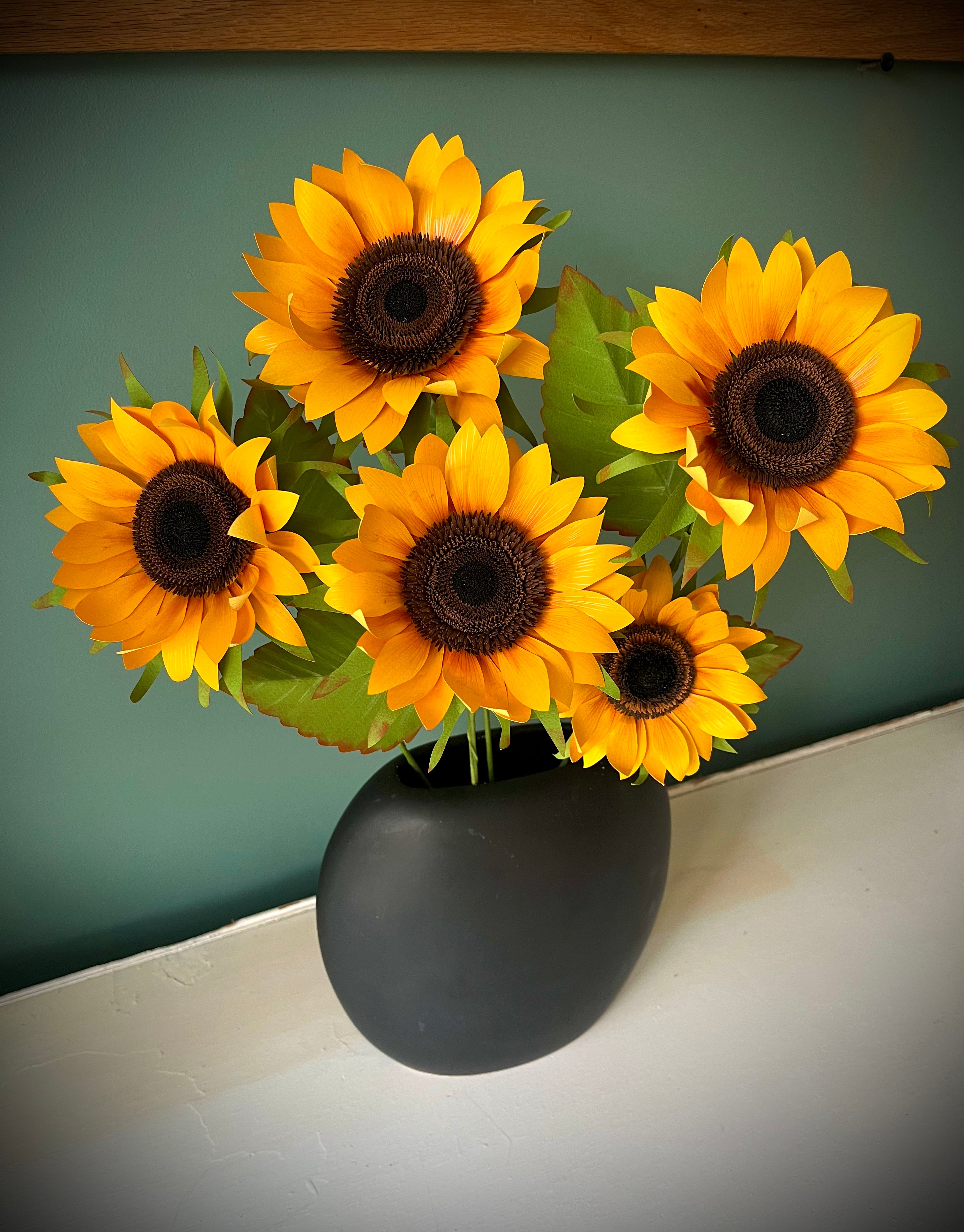 TOURNESOL fleur en papier, image size:3022x3860